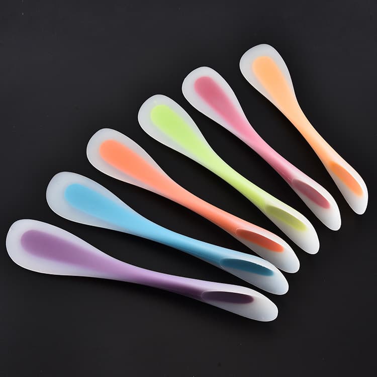 Double-Ended Dual-Purpose Silicone Scraper, Multifunctional Silicone Spatula, Translucent Spoon-Type Integrated Scraper, Baking Tool