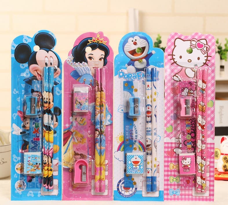 New Low-Price Kids Stationery Set Children's Day Gift 5-Piece Set Back-to-School Gift Wholesale