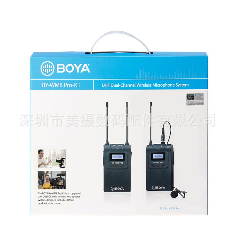 BOYA BY-WM8PRO-K1 WM6 One-Drag-One Wireless Lavalier Microphone for Camera Interviews