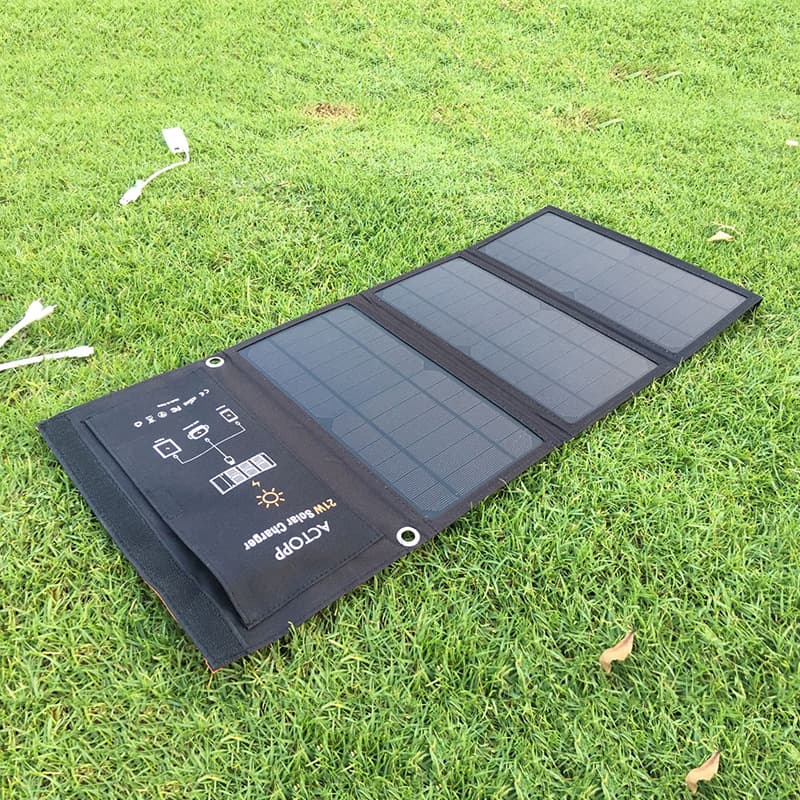 Portable Foldable Solar Charger 21W Dual USB Super Fast Charging PD18W Mobile Power Bank for Phones