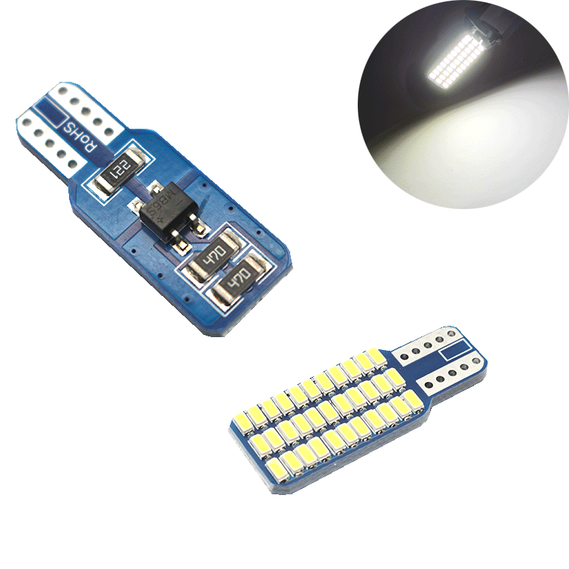 Car Decoding LED W5W Single-Side Width Light Trunk Light License Plate Light T10 3014 33-LED Super Bright