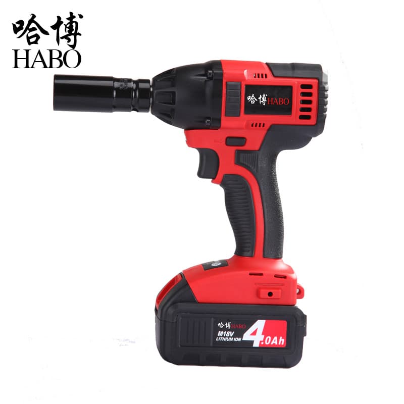 Habo Lithium Battery Electric Wrench Brushless Cordless Impact Wrench Tire Scaffolding Vehicle Multi-Function Socket
