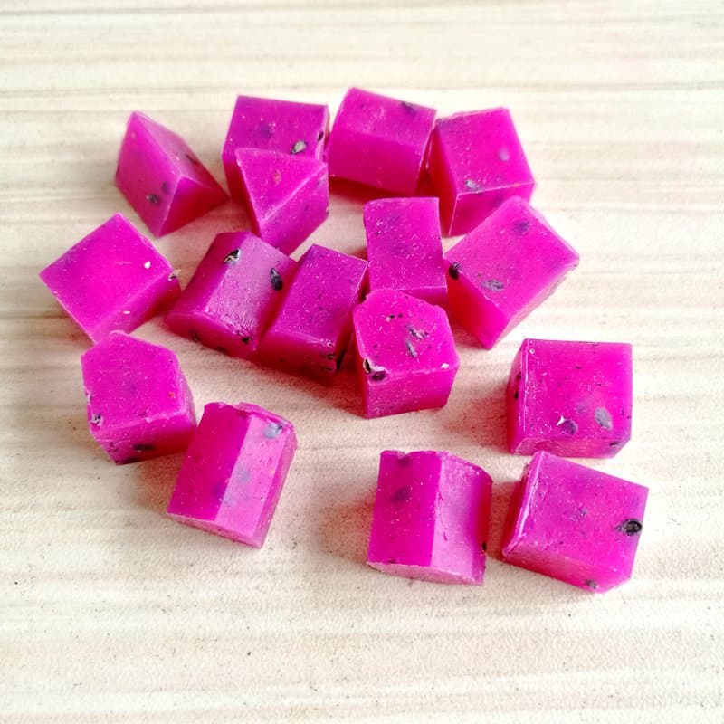 Wholesale simulated fruit slices, pitaya cubes, pitaya cubes, jelly cubes, fruit model platters, cake decorations