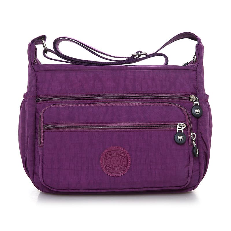 Casual Large Capacity Waterproof Nylon Crossbody Bag for Middle-Aged And Elderly Women Fashionable Floral Pattern Travel Bag