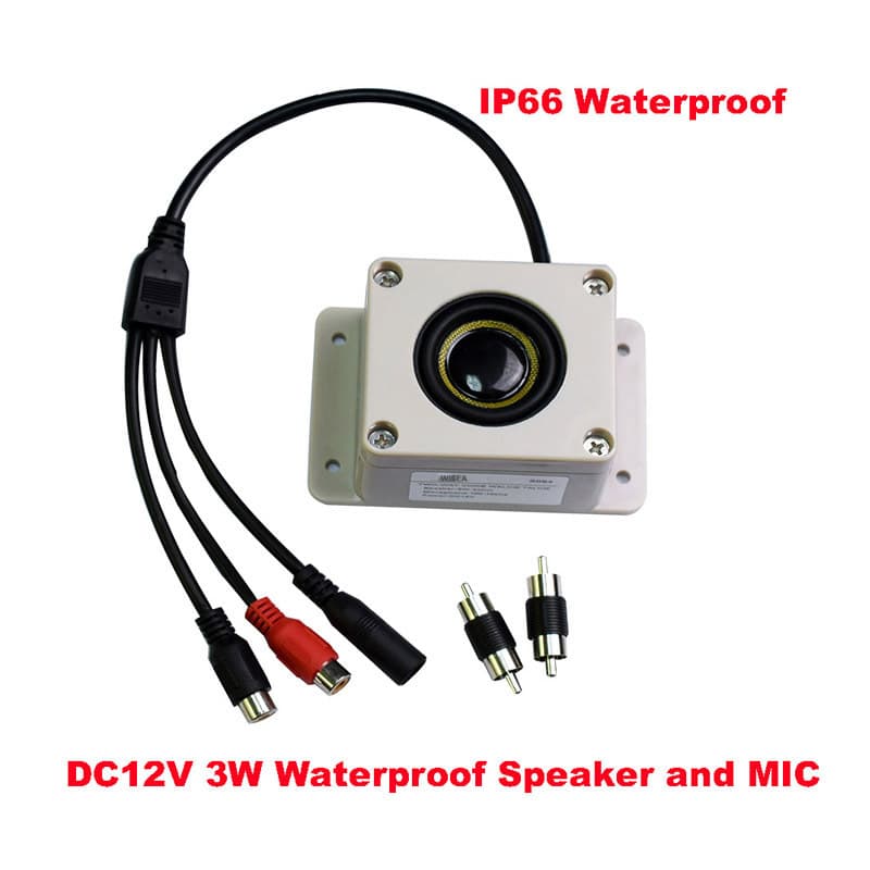 Outdoor IP66 Waterproof Speaker Microphone Surveillance Camera Input Output Horn Sound Pickup Device