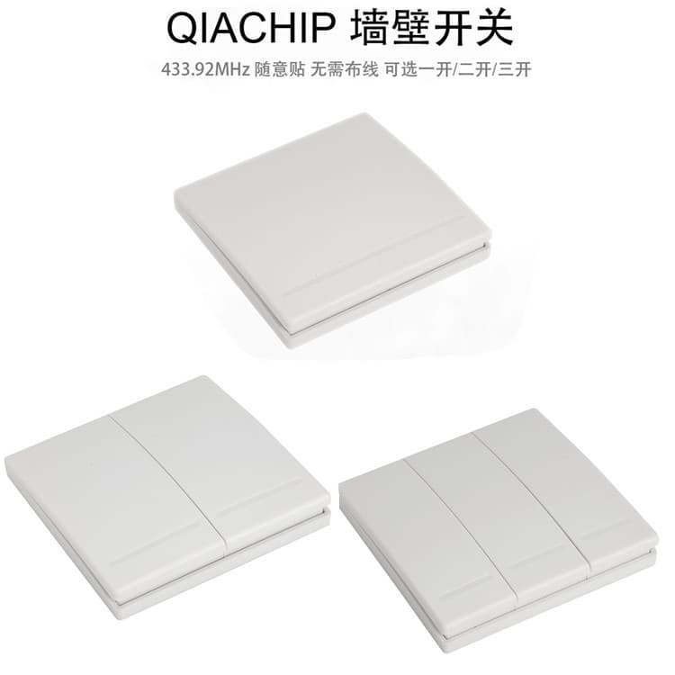 86 Type Wall Switch No Wiring Home Remote Control Switch Light Emitting Panel Control Rf433 For Lights