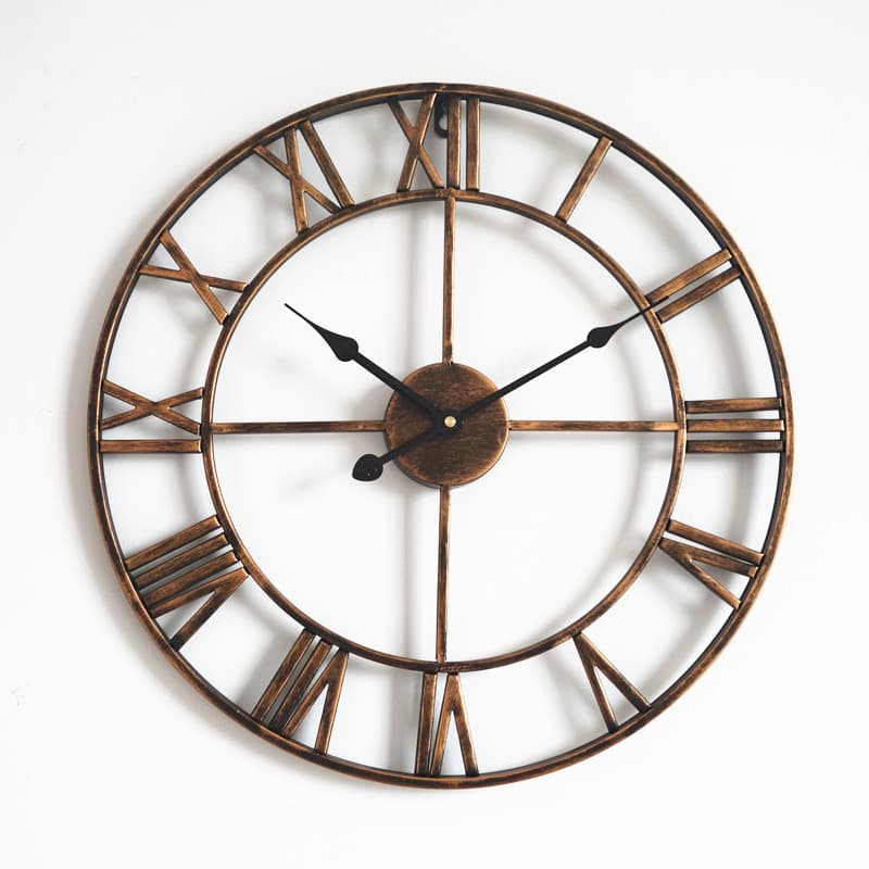 Amazon Hot Recommendation Retro Metal Wall Clock, Creative Living Room Decorative Clock, Drop Shipping