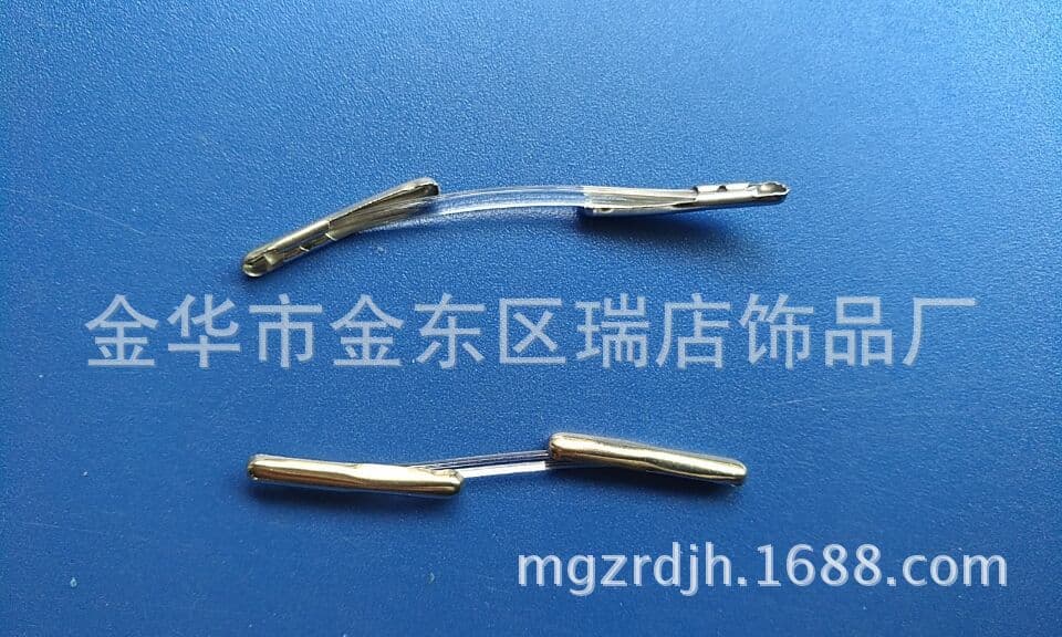 Manufacturer Wholesale Transparent Elastic Cord Buckles, Pen Jewelry Ring Packaging Cord Double-Ended Barb Hook Card Cord Iron Head Elastic