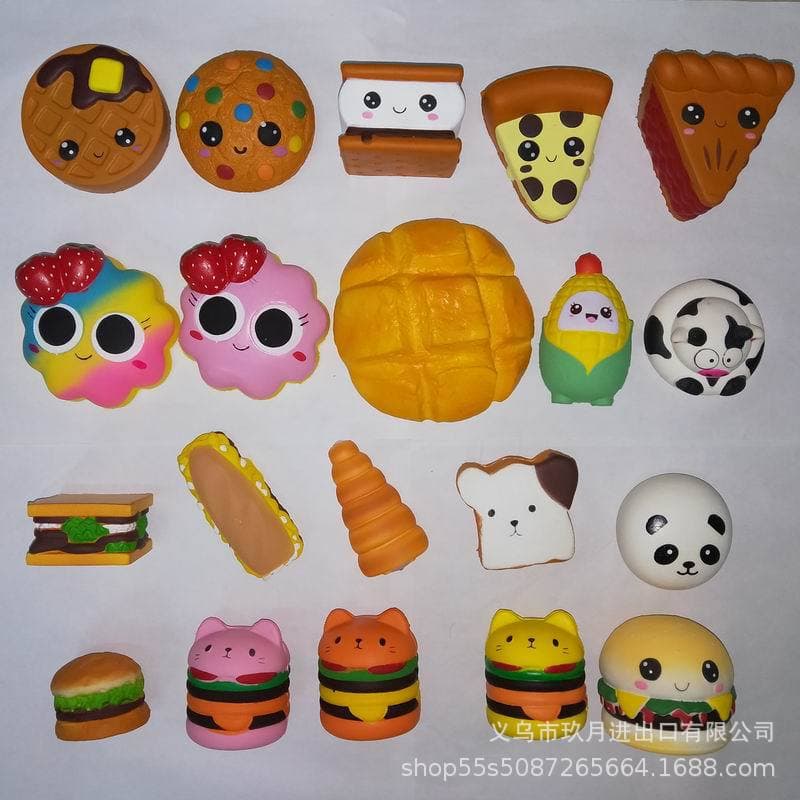 Squishy Slow Rebound Bread Cake Bun Model Early Childhood Teaching Aid Novel Creative Toy Decorative Hanging Ornament