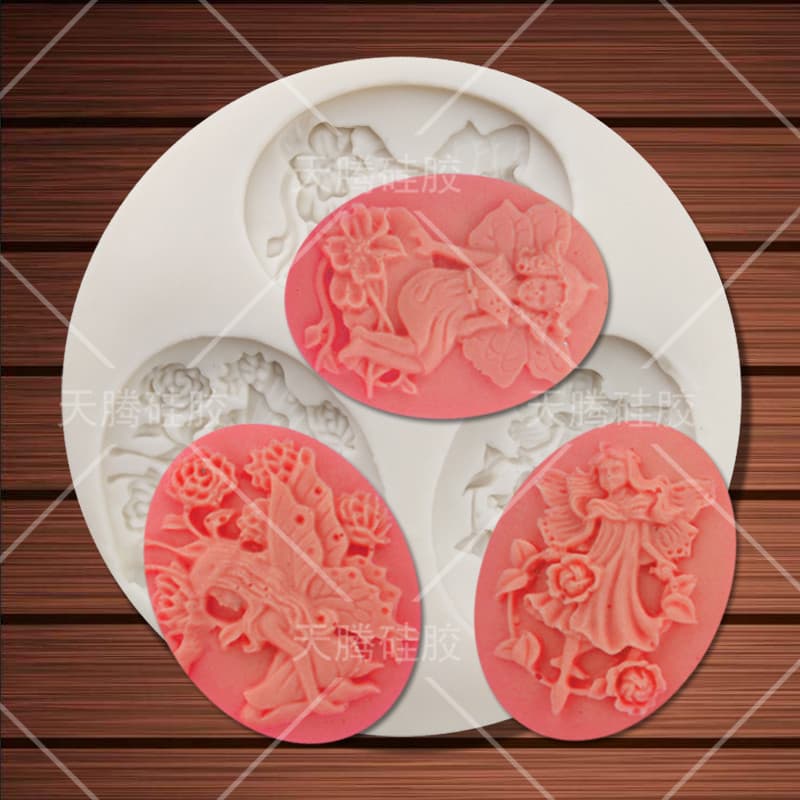 DIY Butterfly Girl Combination Beautiful Silicone Mold Hand Fold Candy Cake Mold Fold Candy Tool Soap Mold Egg