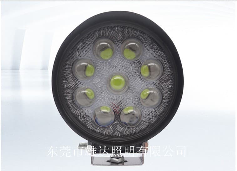 27W Round Lens LED Work Light Off-Road Roof Light