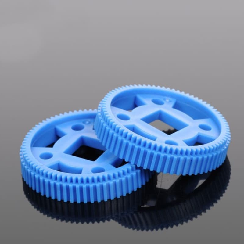 64-Tooth Square Hole Gear Blue Plastic Gear DIY Motor Gear Reduction Remote Control Car Track MXL Gear
