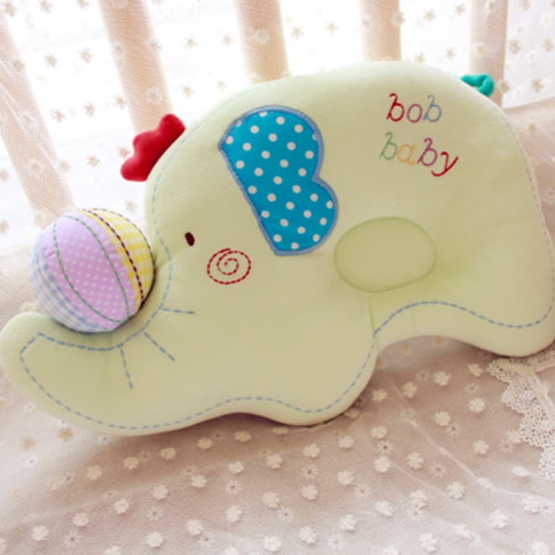 Baby Head Shaping Pillow, Children's Pillow, Velvet Baby Pillow, Cartoon Elephant Pillow