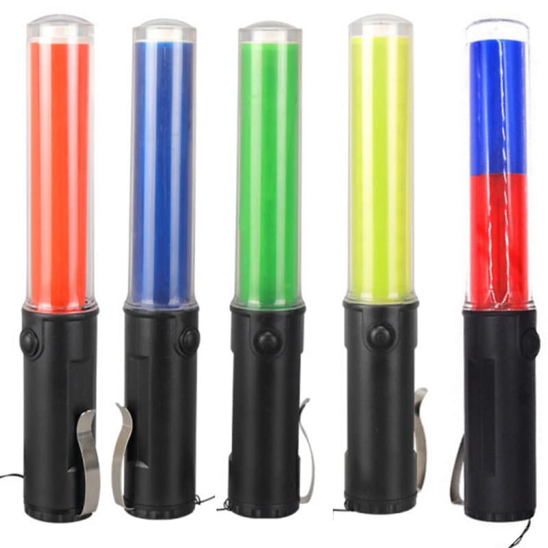 26cm Traffic Baton, Concert Glow Stick with Magnetic Hook, LED Warning Light for Illumination and Evacuation