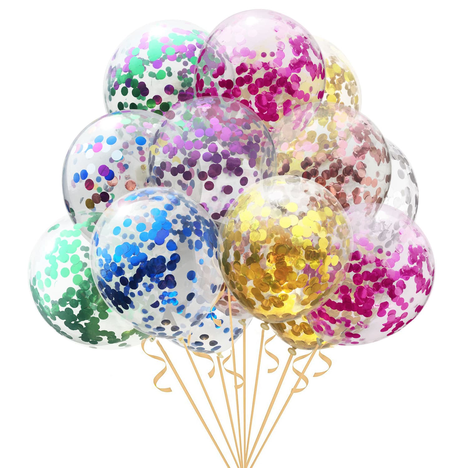 12-inch 18-inch 36-inch new rose gold confetti sequin balloons gold paper balloons Amazon