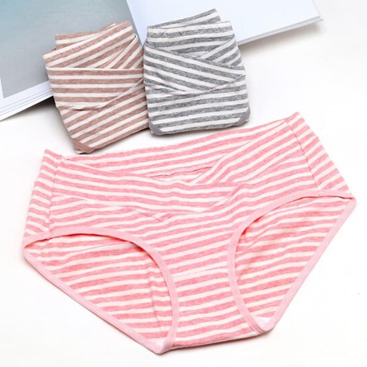 Manufacturer wholesale maternity low-rise breathable triangle pure cotton panties for women, large size belly support mommy Taobao supply, 4-pack.