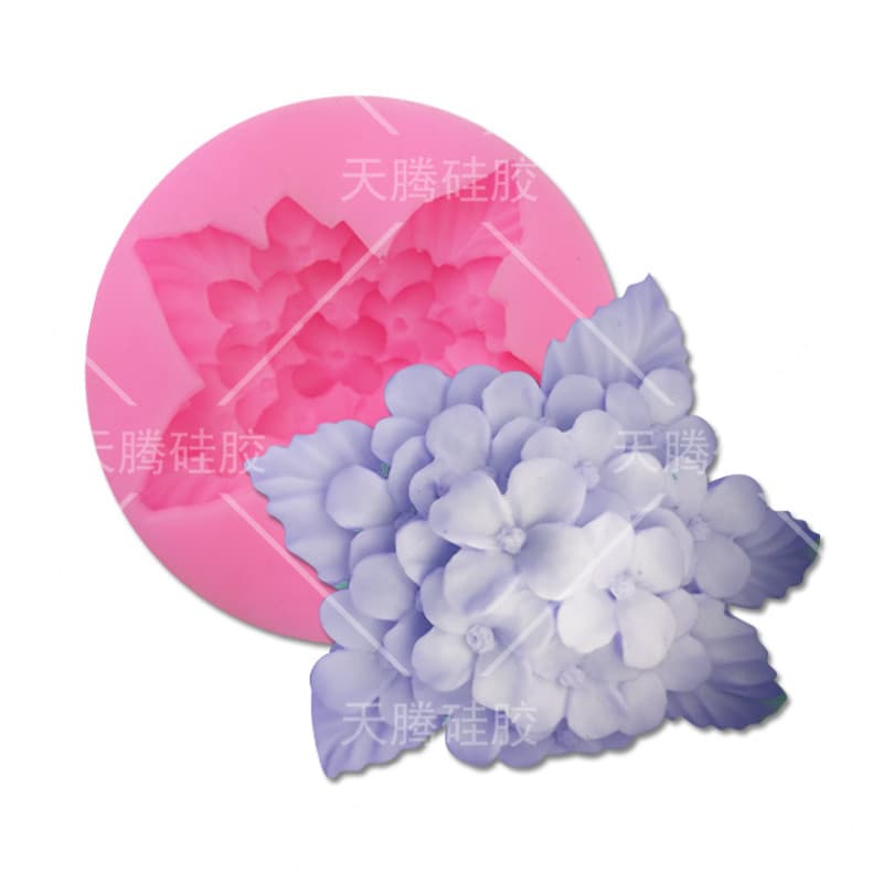 DIY Hydrangea Shape Silicone Mold for Fondant Cake Decorating, Fondant Tool, Cake Mold, Other, No, Silicone