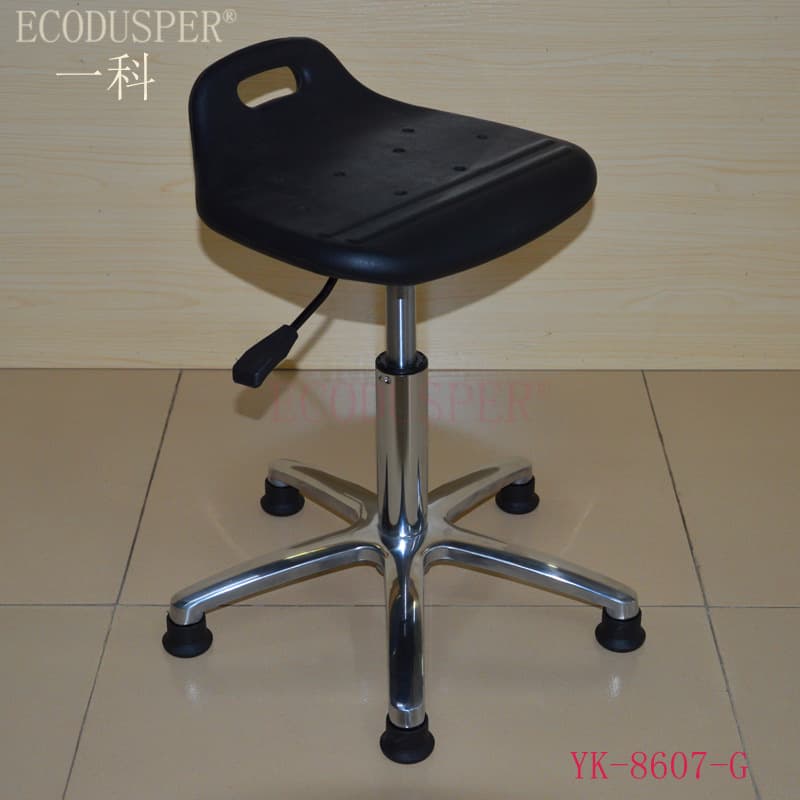 Anti-static small backrest round stool, laboratory round stool, PU anti-static stool, assembly line height-adjustable work chair