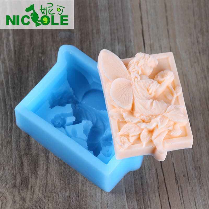 Nicole DIY Flower Fairy Handmade Chocolate Silicone Mold Angel Silicone Soap Mold Custom