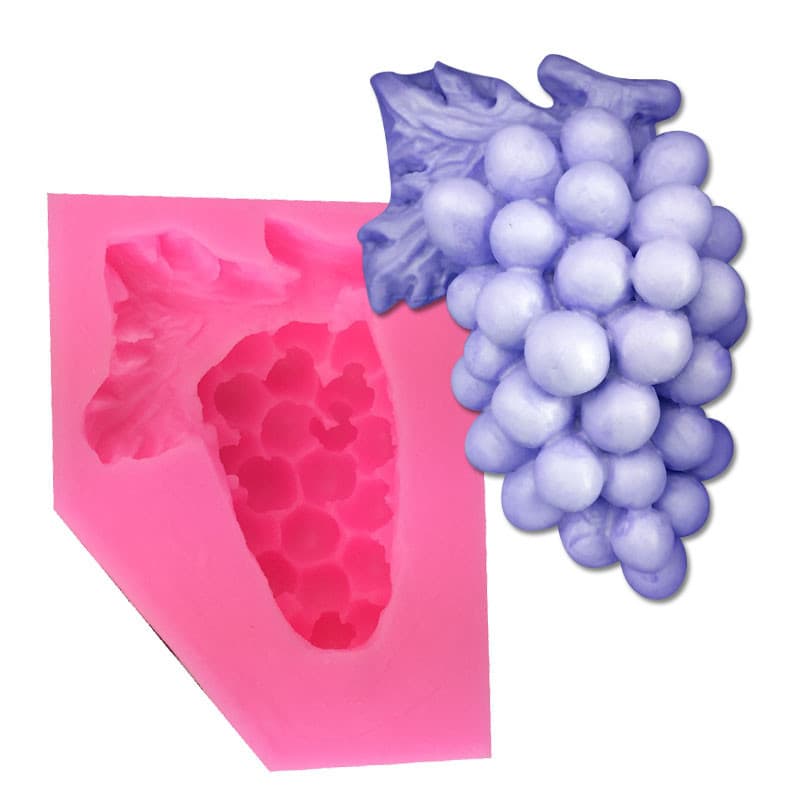3D Stereo Grape Shape Silicone Sugar Art Mould Cake Baking Decoration Tool Soap Mold Candle Mold Irregular Shape Kitchen Utensils