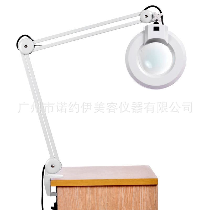 Manufacturer 5X LED Black and White Shadowless Clip-On Cold Light Magnifier Beauty Cold Light Magnifier Lamp Hanging Lamp Floor Lamp