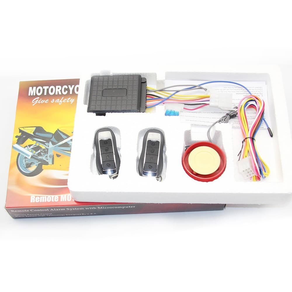 Motorcycle Alarm with Dual Remote Start and Shutdown Full Function