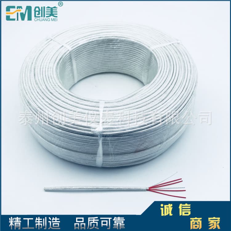 6-core silver-plated Teflon wires, PT100 temperature compensation wires, extension wires for PT100 thermal resistors.
