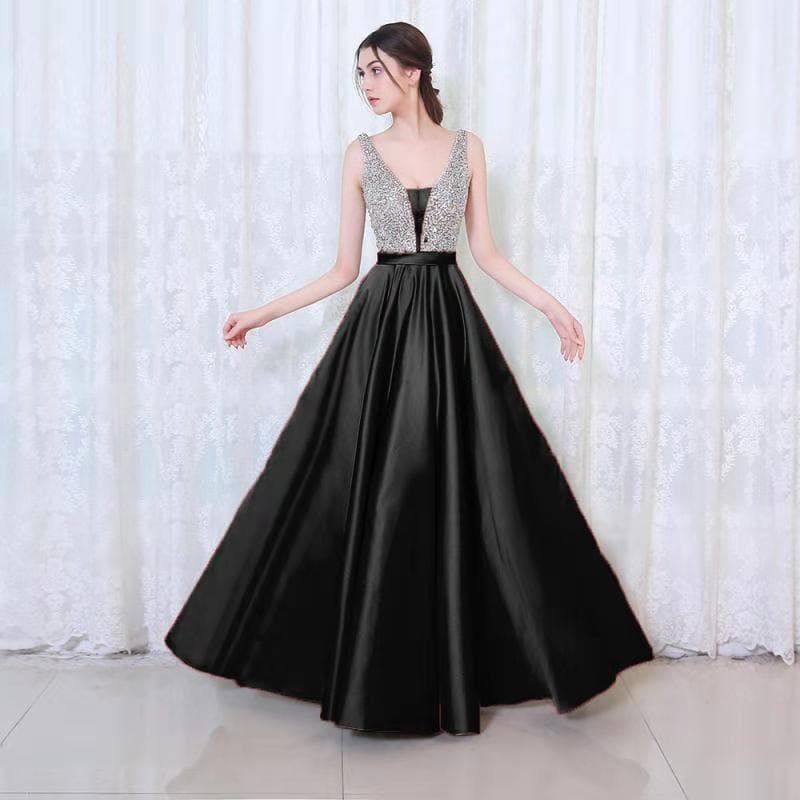 2022 AliExpress eBay New Sexy Off-Shoulder V-Neck Dress Evening Gown Wish Amazon