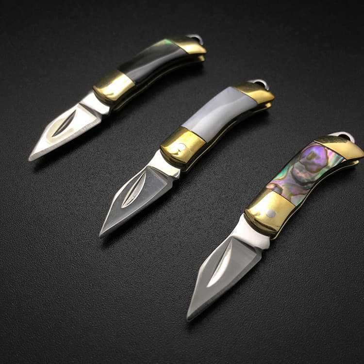 Factory direct sales shell mini knife, exquisite pocket knife, portable folding knife, gift pocket knife