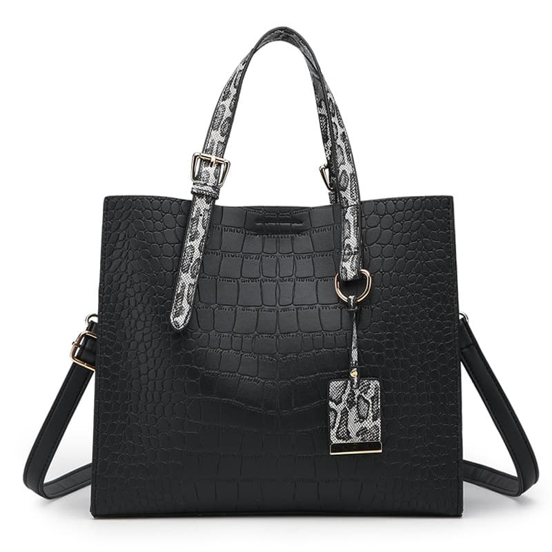 Cross-border 2025 Autumn Winter New Handbag Simple Women's Bag European and American Fashion Crocodile Pattern Shoulder Crossbody Killer Bag