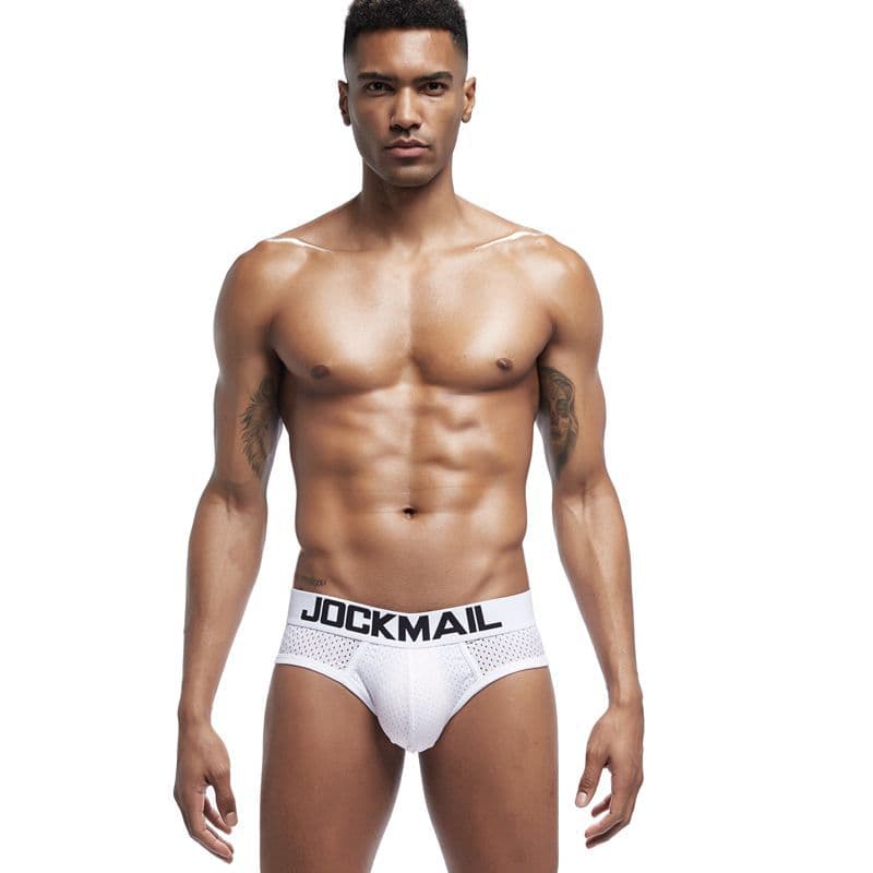 Sexy Breathable U-Shaped Men's Underwear Triangle Panties Nylon Fabric Low Waist Briefs Antibacterial Butt Lifting Body Shaping