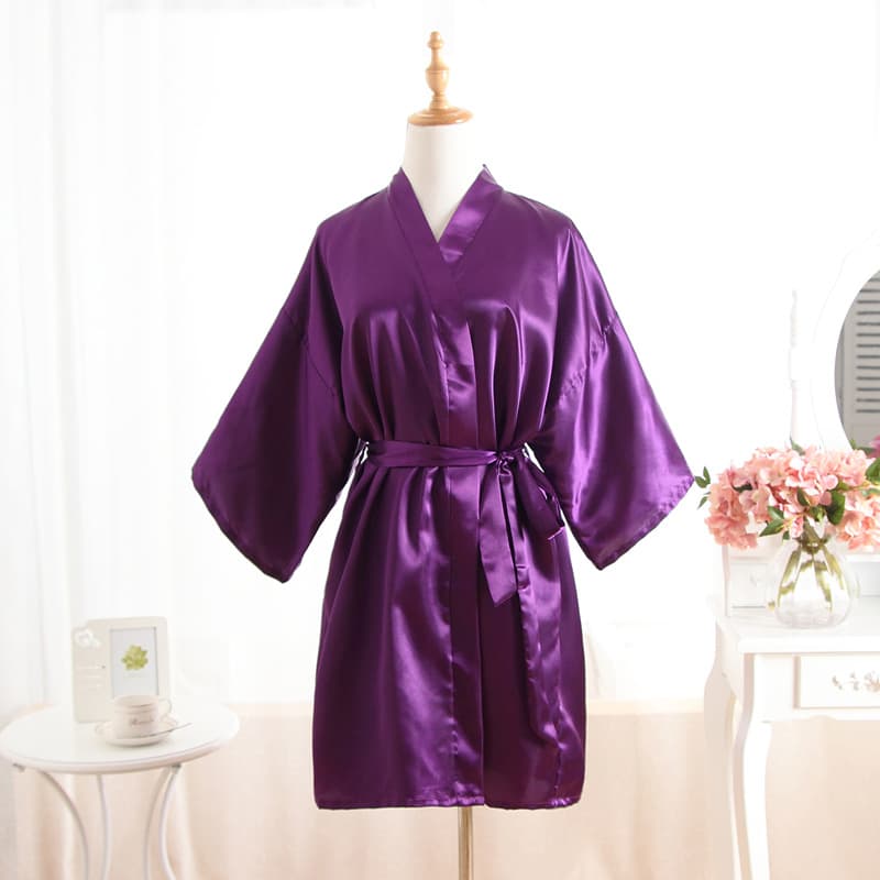 Meiyesida spot wholesale solid color bridesmaid dress bride nightgown summer short simulated silk nightgown supports dropshipping