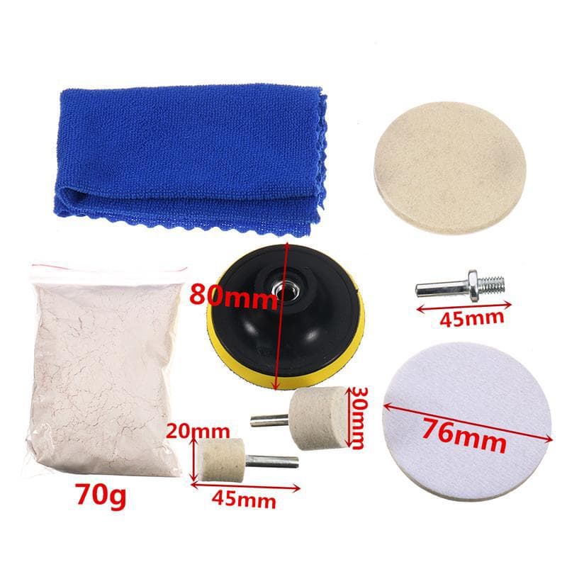 Fine Polishing CeO2 Powder Felt Wheel for Car Glass 8pcs Automotive Polishing Abrasive Wheel Chemical Material Polishing Tool