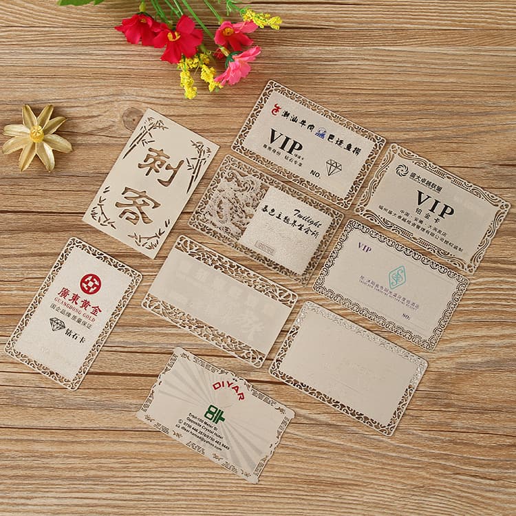 High-end Hollow Metal Cards, Magnetic Stripe Cards, Membership Cards, VIP Cards