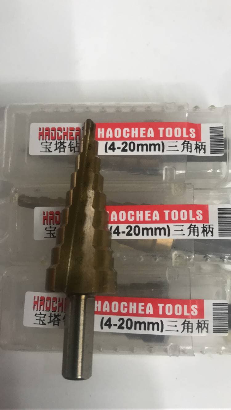 Triangular shank straight groove step drill, pagoda drill, step drill bit, reamer drill, alloy thin aluminum plate, iron plate, hole opener