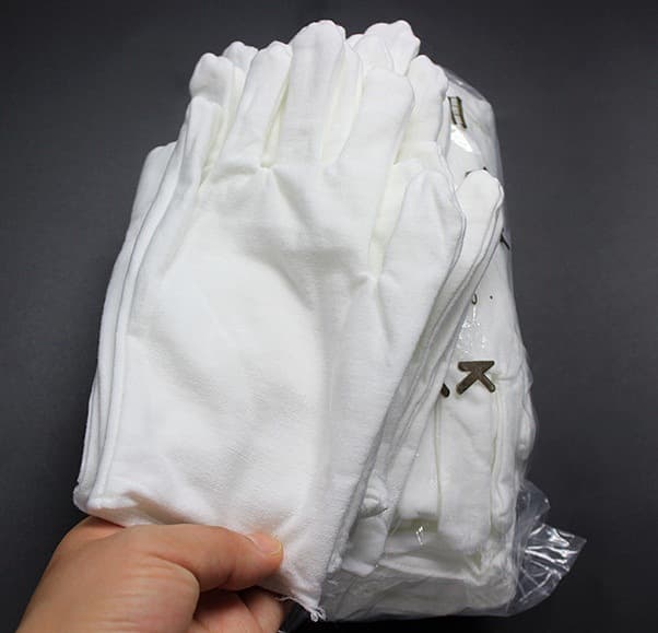Cotton gloves white work thickened pure cotton operation all-cotton fabric thin medium thick etiquette collectibles quality inspection gloves wholesale