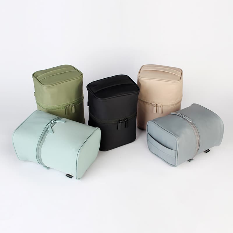 Portable Travel Storage Wash Bag Essential Oil Cosmetic Bag Women's Ins Style Round Cylinder Cosmetic Storage