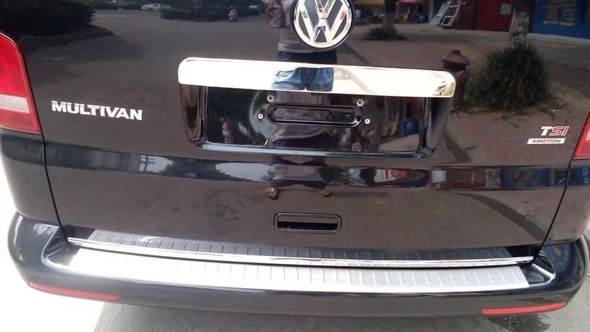 Stainless Steel Rear Trim Strip for Volkswagen T5 Transporter Tailgate Decoration Suitable for Car Models And Brands