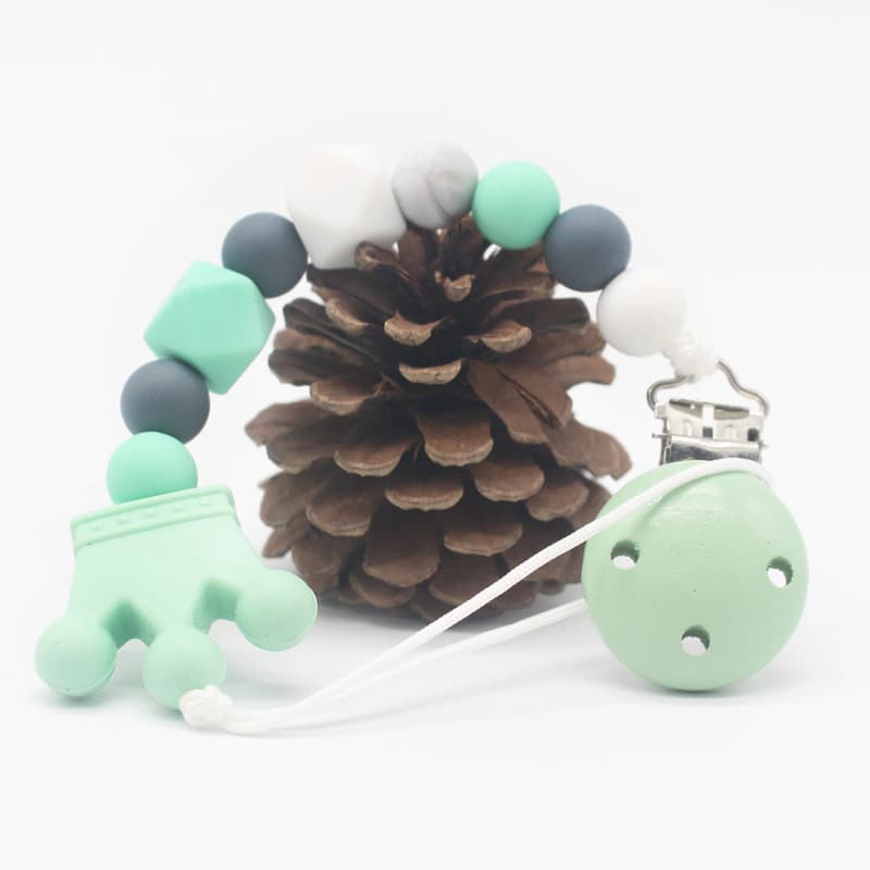 Baby Pacifier Clip Chain Silicone Pacifier Holder Anti-Drop Pacifier Chain Amazon Hot Selling