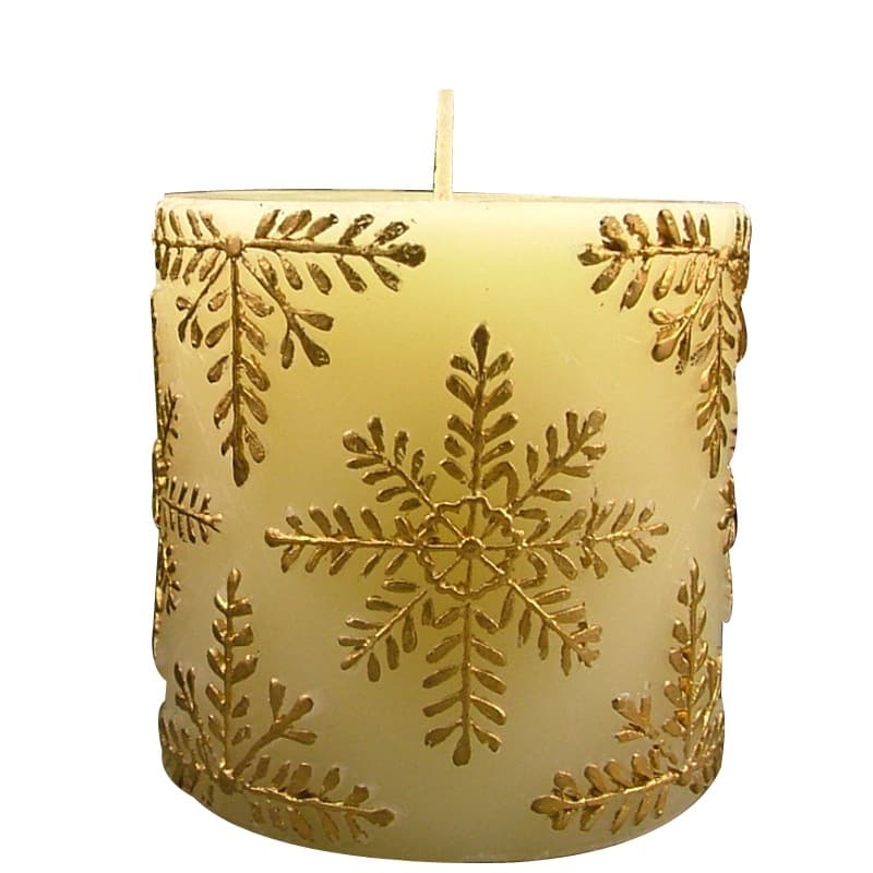 Nico Silicone Mold LZ0072 3D Christmas Snowflake Cylinder Candle Soap Mold