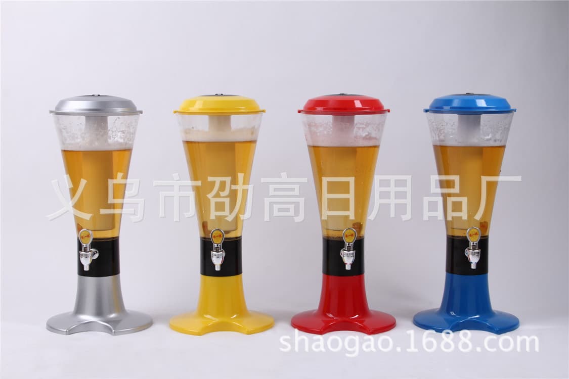 Single Faucet Draft Beer Tower Luminous Beer Dispenser LED Beer Tower Craft Beer Column Beer Tower Beer Measuring Dispenser for Food Stalls