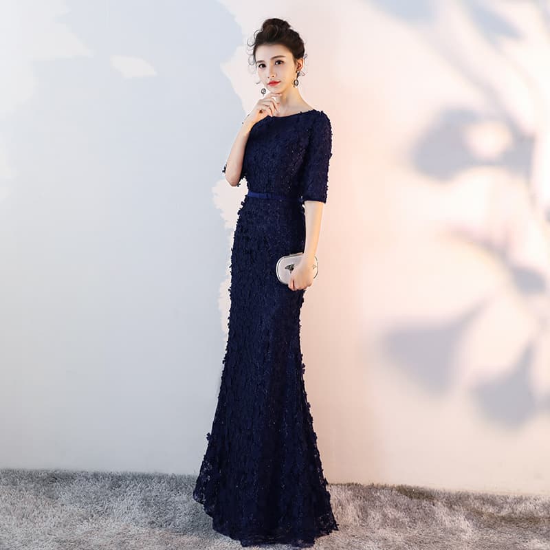 Cross-Border Long Toast Dress Fishtail Host Annual Meeting Foreign Trade Banquet Evening Dress Long Dress Dinner High-End