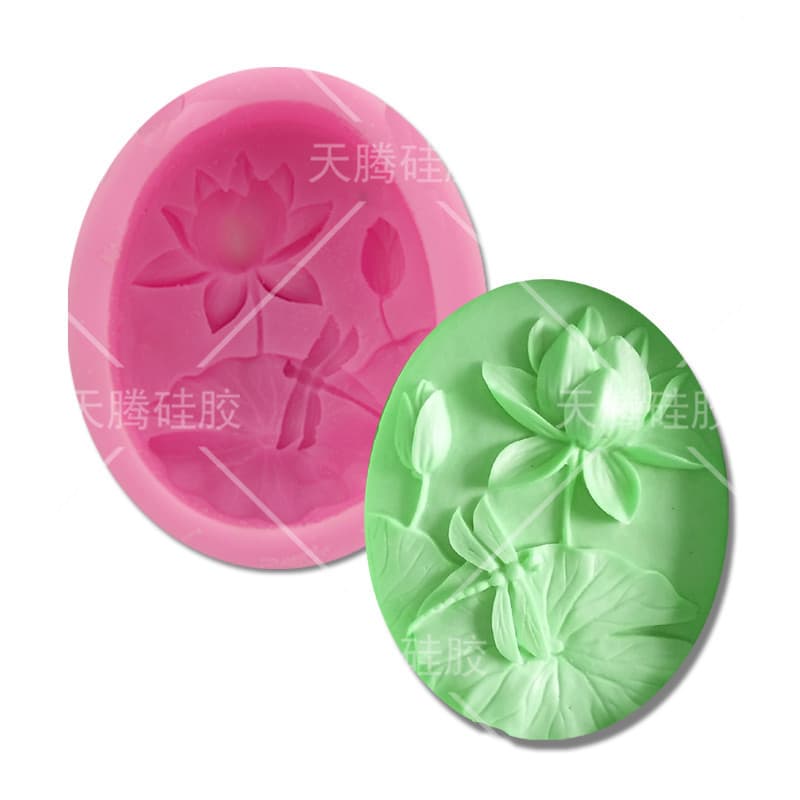 DIY Lotus Pattern Handmade Soap Mold Silicone Mold Hand Fold Candy Cake Mold Fold Candy Tool Cake Mold