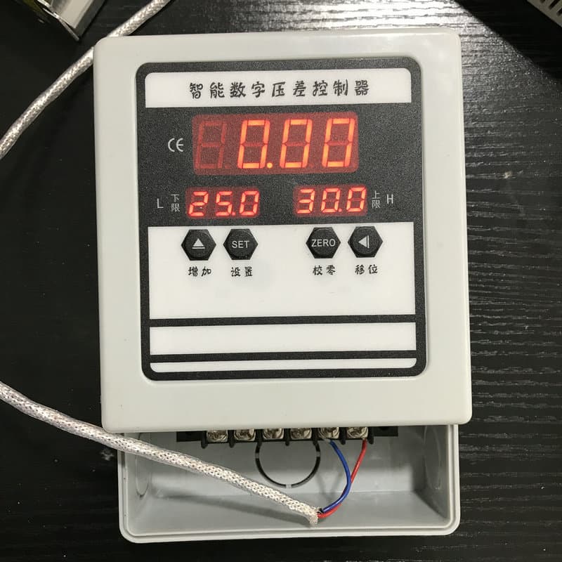 Dust Collector Differential Pressure Controller Pressure Display Upper and Lower Limit Control Alarm Differential Pressure Gauge Differential Pressure Meter