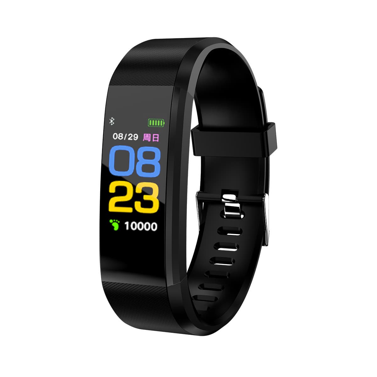 Color Screen Smart Wristband with Pressure Monitoring, Information Reminder, Multifunctional Health Fitness Step Tracker for Students and Adults
