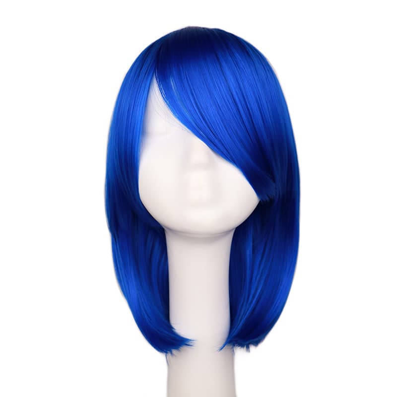 Cosplay wigs/Anime COS wigs, royal blue short hair, MSN Korean style face-shaping bob, long hair, export exclusive.