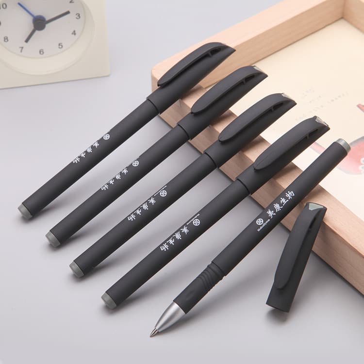 Black Neutral Pens 0.5mm Signature Plastic Water Pens Advertising Customizable Logo Gifts Ballpoint Stationery