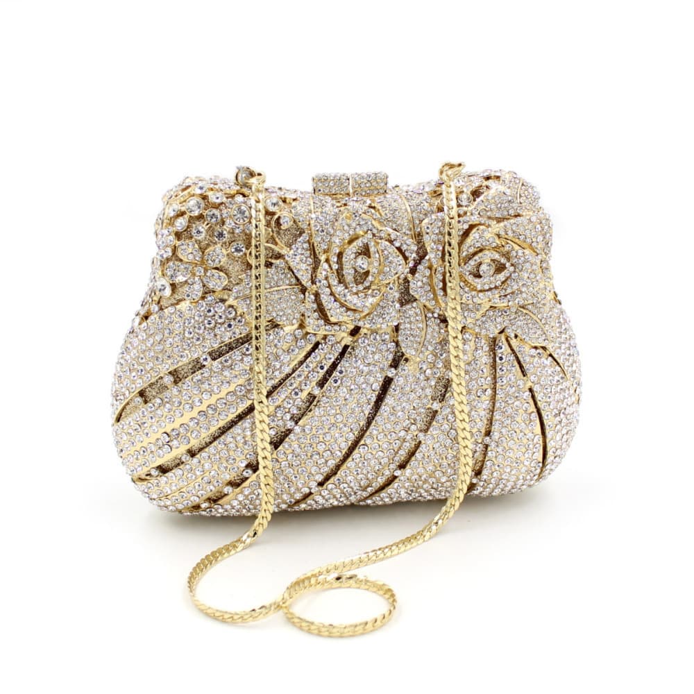 BL007 AliExpress Rhinestone Bag Hollow Metal Crystal Evening Bag Foreign Trade Diamond Bag Women's Clutch