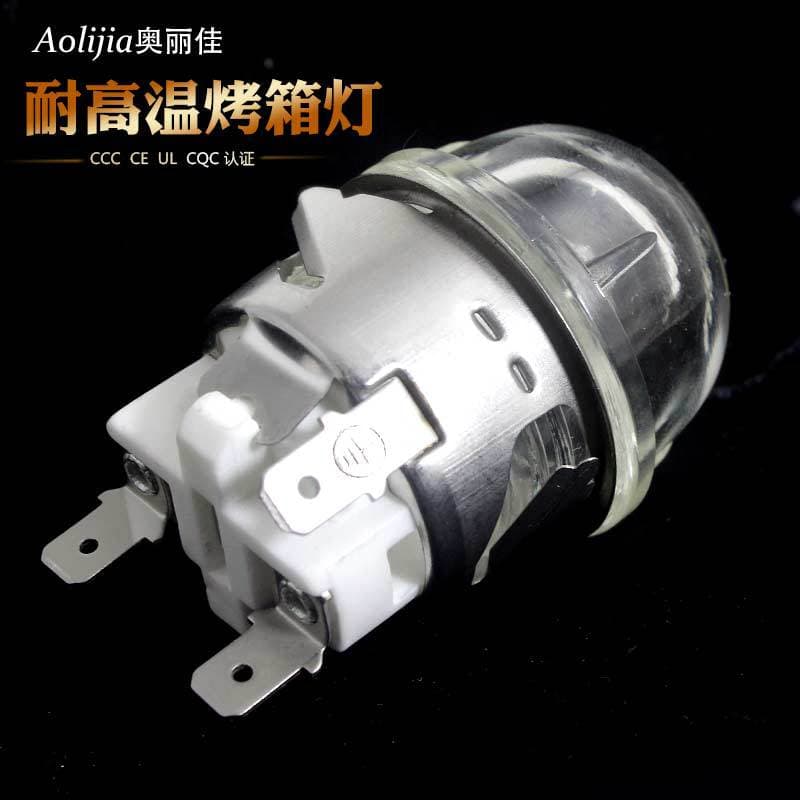 Oven Lights Halogen Bulbs Oven Light Sockets Bulbs High Temperature Resistant 500℃ Ceramic Stainless Steel