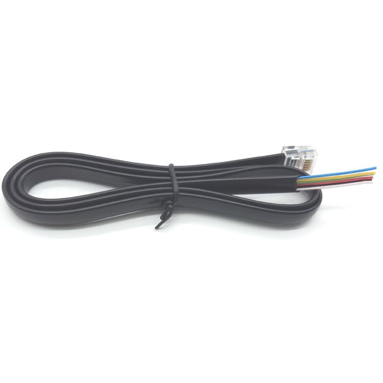 Factory supply indoor telephone cable RJ12 signal connection wire 26AWG, six-core 20251 flat telephone wire